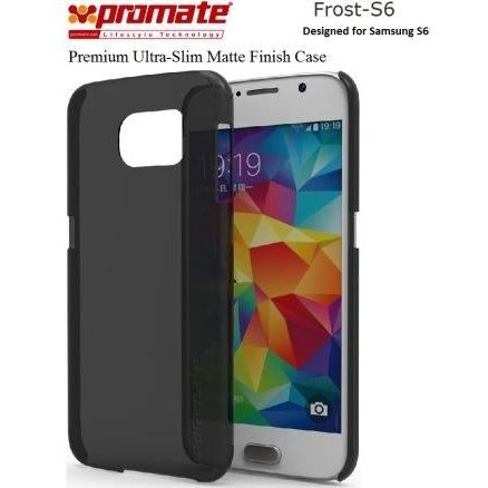 Promate Frost-S6 Premium Ultra-Slim Matte Finish Case - Black, Retail Box , 1 Year Warranty