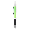 Geeko 3 in 1 Sanitizer Spray Stylus and Blue ink Pen- 3 Functions - Refillable Sanitizer Container with Spray Nozzle Stylus for use with all Touch Screens Smart Phones and Tablets PC’s Medium Ball Point Retractable Blue Ink Pen - Green 1 year warranty