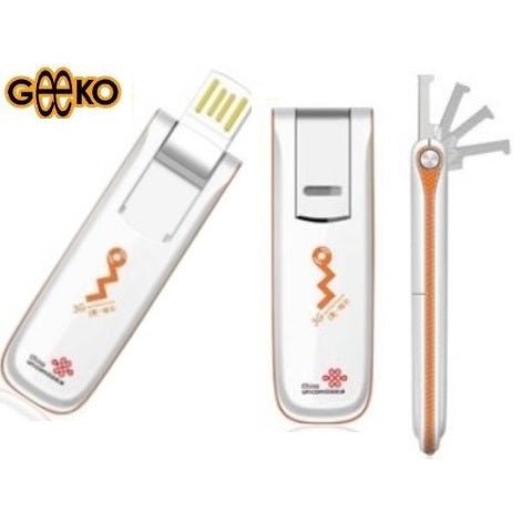 Geeko Viton Mobile 3G USB Modem-WCDMA Power Class 3 Data Transmission Up To 7.2Mbps Downlink 5.76Mbps Uplink Qualcomm Chipset UMTS Frequencies 2100MHz USB 2.0 Interface 1 year Limited Warranty