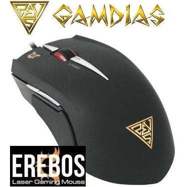 Gamdias Erebos GMS7510 Laser MOBA Gaming Mouse 3 Set Ambidextrous Adjustable Side PanelsWeight System 7 Programmable Buttons 8200 DPI for PC 1 Year warranty