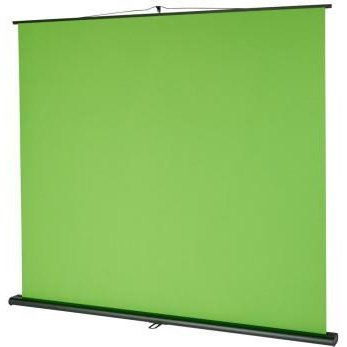 Esquire 150X200Cm Pull Up Chroma Key Green Screen - Professional Studio Backdrop For Video, Meetings, And Training, Easy Assembly, Green Fabric