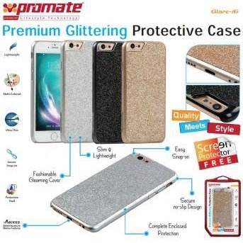 Promate Glare-i6 Premium Glittering Protective Case Colour: Black 1 Year Warranty