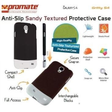 Promate Gritty.S4-Anti-slip sandy textured protective case-Black 1 Year Warranty