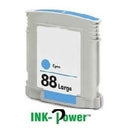 InkPower Generic Replacement For HP88XL C9391A Cyan Ink Cartridge-Page Yield 700 pages with 5% Coverage for use with OfficeJet Pro K 5300 5400 5400DN 5400DTN OfficeJet Pro K 5456DN OfficeJet Pro K 550DTN 550DTWN 550TN OfficeJet Pro K 8600 OfficeJet Pro...