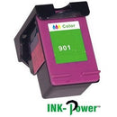 InkPower Generic Replacement Single Tri Colour Officejet Ink Cartridge CC656A for HP901XL- Tri-Colour Cyan Magenta Yellow Single Ink Cartridge Page Yield 350 Pages with 5% Coverage for use with HP Officejet 4500 Desktop All-in-One Printer (CM753A) HP O...