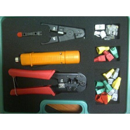 Netix Basic Network Installation Toolkit- 8P8C-Rj45 6P6C-Rj12 6P4C-Rj11 Modular Crimping Tool Cable Wire Stripper (3.2Mm - 9.5Mm) And Cutter For 62 6 3C 4C 5C Impact Punch Down Tool And 110 Blade 12X Mixed Colours Rubber Boots 4X Rj11 Connectors And 4X...