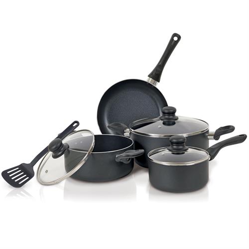 Bennett Read 8 Piece Starter Cookware Set, Includes A 16Cm Sauce Pan, 20Cm Casserole Pot, 24Cm Casserole Pot, 24Cm Frying Pan, 3 Precision-Fit Tempered Glass Lids And A Bonus Nylon Spatula, Retail Box, 1 Year Warranty