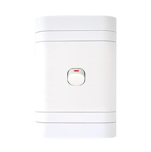 Lesco Flush Cover with 1 Lever 2 Way Switch - Voltage: 220-240V Amperage: 16A Height: 100mm Width: 50mm Material: Polycarbonate Colour White Sold as a Single unit 3 Months Warranty