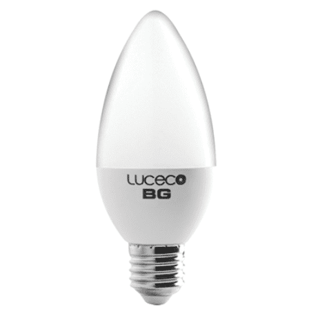 Luceco E14 Candle 3W - Lc14W3W20 2-Le - Warm White - 2 Pack Led - 200 Lumens - 25000Hrs Aluminium Die-Casting  Thermoplastic Construction With Chip-On-Board Technology E14 Fitting To Connect To Many Lamps Or Chandeliers 90% Energy Saving Versus Cfl’S M...