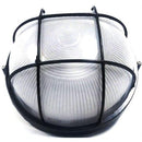 Noble Pays Round Bulkhead Light Fitting Large With Grid Black- 240mm Diameter Powder Coated Black Die Cast Aluminium Housing With Grid Frosted Glass Lens. E27 Lampholder IP54 Weather-proof rating 60w Maximum Wattage Electrical mains Voltage 220-240v- R...