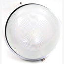 Noble Pays Round Bulkhead Light Fitting Large White- 240mm Diameter Powder Coated White Die Cast Aluminium Housing Frosted Glass Lens. E27 Lampholder IP54 Weather-proof rating 60w Maximum Wattage Electrical mains Voltage 220-240v- Requires Edison E27 S...