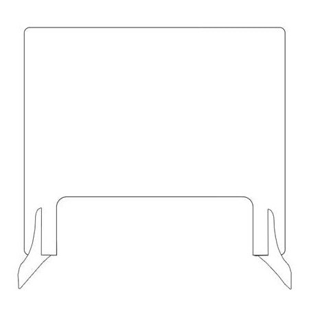 Casey Self Supporting Protective Transparent Barrier -Easily creates a physical barrier between employees and customers at service counters