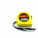 Aiyi Pocket Measuring Tape 5 Metres -Metric Measurements , 19Mm Width Polyester Coated Steel Blade , Automatic Return Of Blade With Brake Mechanism , Belt Clip And Hand Strap , High Impact Resistant Pc-Abs Plastic- Yellow, Retail Packaging, 3 Months Wa...