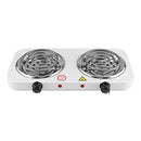 Casey Koala Electric Double Spiral Plate Stove –5 Variable Heat Settings Dual Indicator Lights Easy Cleaning System 220-230V-Ideal for Students Camping Outdoor Cooking-White 6 months warrant
