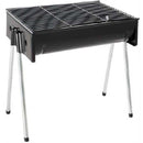 Metalix Portable Steel Braai Stand- Easy To Assemble And Store, Carbon Steel Construction, Grid Size: 445 X 320Mm, Colour Black, Retail Box No Warranty