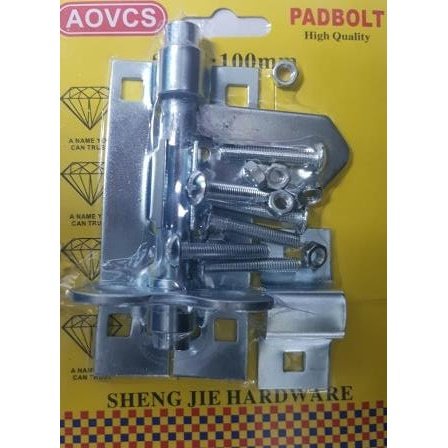 Noble Lockable Pad Bolt latch 100mm Zinc Plated- Can be installed horizontally or vertically Rust and Corrosion resistant for durability 3 Months Warranty