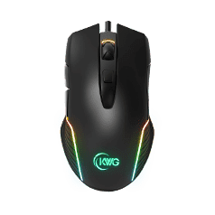 KWG Orion M1 RGB streaming lighting Unique lighting effects for gaming mouse 6 Keys for strategic assignment Adjustable DPI 7000 DPI for pixel perfect accuracy Ergonomic design Advanced ergonomic design for every game player 1 year warranty