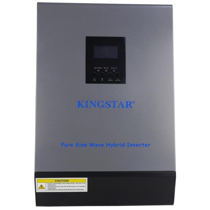 Solarix Kingstar 5Kva 48Vdc 4000W Pure Sine Wave Inverter- Axpert Type Off-Grid Solar Inverter, Max Output 4000W Rated Power,60A Mppt Solar Charge Controller, Supports Single Phase, Dc Input 48Vdc 104A , Ac Input Voltage 230Vac, Dc Output 54Vdc 24A, Ac...