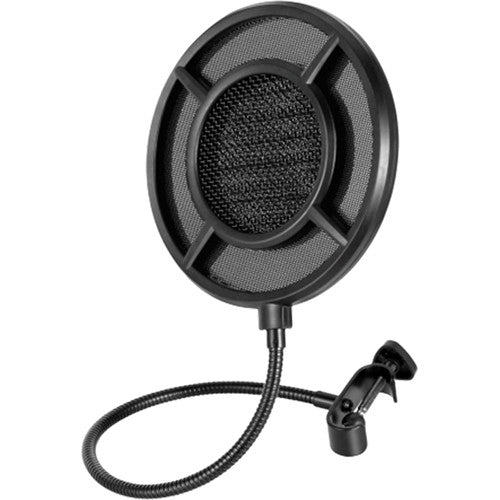 Thronmax P1 Pop Filter - Black, Curved Shield, Steel Nylon Construction, Plosive Protection, Easy-To-Use Clamp