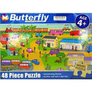 Butterfly 48 Piece A4 Wooden Puzzle Transport -Interlocking Pieces 210 x 297mm Each Puzzle Contains A Full Size Poster