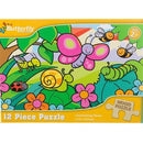 Butterfly 12 Piece A4 Wooden Puzzle Backyard Bugs -Interlocking Pieces 210 X 297Mm, Each Puzzle Contains A Full Size Poster, Retail Packaging, No Warranty