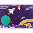 Butterfly 36 Piece A4 Wooden Puzzle Outer Space - Interlocking Pieces 210 x 297mm Each Puzzle Contains A Full Size Poster