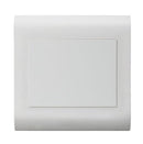 Lesco Pipelli Blank Square Cover Plate- Height: 100mm Width: 100mm Material: Polycarbonate Colour White Sold as a Single unit 3 Months Warranty