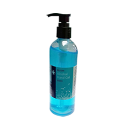 Casey 250ml Blue Gel Hand and Surface Alcohol Based Gel Instant Sanitiser with Hand Pump - 70% Ethyl Alcohol; Ethyl Ethanol Carbomer Triethanolamine Glycerin Water