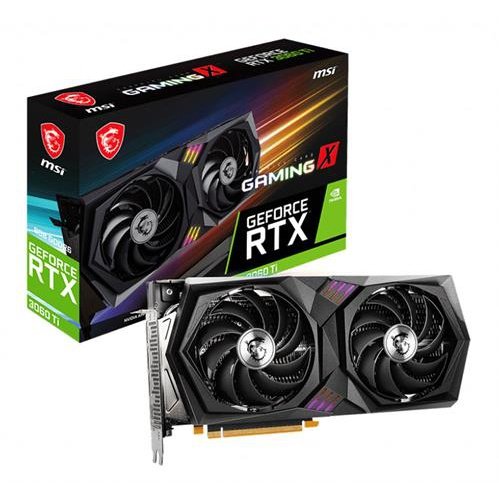 MSI Nvidia GeForce RTX 3060 Ti GAMING X 8G LHR Graphics Card - 8GB GDDR6 256bit Memory PCI Express Gen 4.0 Core Clocks Boost 1770MHz HDMI x 1 DisplayPort x 3 2 year Limited warranty