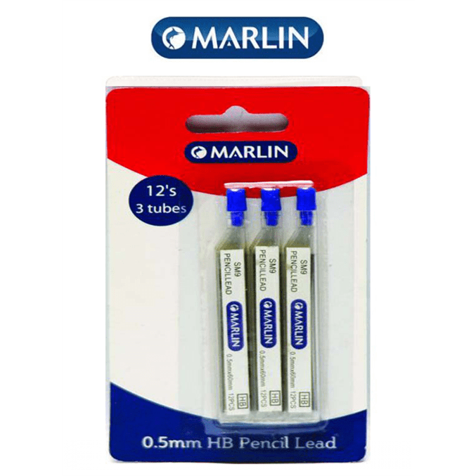 Marlin Pencil Leads 0.5mm - Blister of 3 Tubes