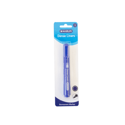 Marlin Dense Permanent Markers Single Unit Blue - Non-Toxic Long Lasting Fade-Resistant Ink Durable Writing Can Write On Almost Any Surface Long Lasting Bullet Tip Bullet Tip For Precise Writing Quick Drying Ink And Waterproof