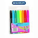 Marlin Kids Fibre Tip Jumbo Koki Colour Pens -Pack Of 8 Ergonomic Grip Design Ideal For Children's Hands 8 Assorted Vibrant Jumbo Coloured Pens Perfect For Schools And At Home Hardwearing Fibre Tip