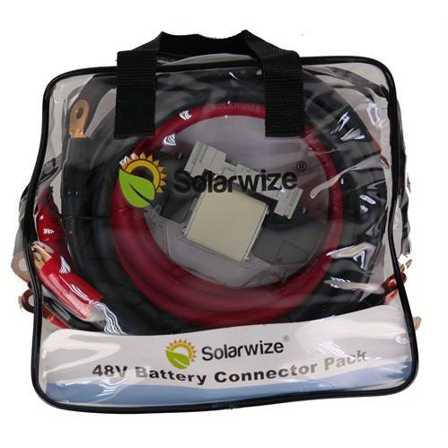 Solarix 48V Battery Connector Cable Kit- Suitable To Use With All 48V Inverters Up To 8000W Rating Kit Includes 1x 160A Fuse 1x Battery Fuse Holder 1x 1 Metre 50mm Cable (Red) 1x 0.3 Metre 50mm Cable (Red) 3 x 0.2 Metre 50mm Cable (Black) 1x 1.2 Metre ...