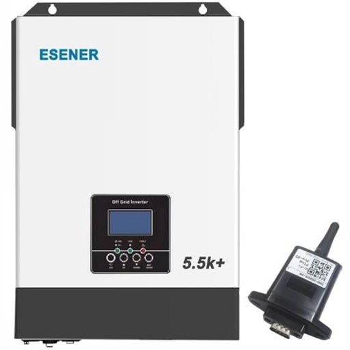 Solarix Esener 5.5Kva 48Vdc 100A High Voltage Parallel Inverter- Pure Sine Wave Off-Grid Solar Inverter Max Watt Output 5.5Kw Hv 100A Mppt Solar Charge Controller Parallel Connection With Up To 12 Units Wifi Gprs Remote Monitoring Rs485 Communication F...
