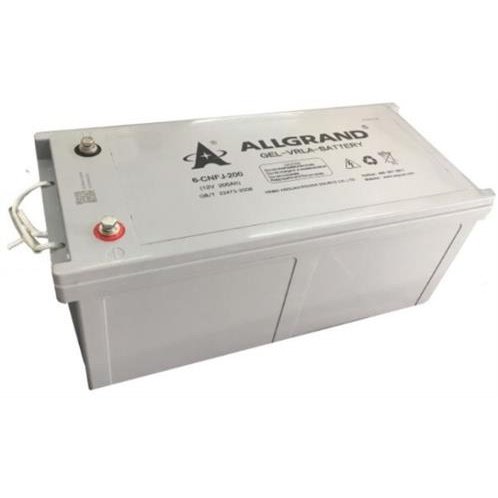 Solarix Allgrand 12V 200Ah Deep Cycle Vlra Gel Rechargeable Battery , 200Ah Nominal Capacity, Voltage 12V, Maximum Charging Current 30A, All-Purpose Battery For Use With Inverters And Solar Installations, Colour Grey , Retail Box , 6 Month Warranty