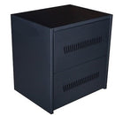 Solarix Steel Battery Box For 6 Batteries - Indoor Use Battery Box Design Easy To Assemble Powder Coated Mild Steel Casing Houses Up To 6 X 120ah Inverter Batteries 2 x Shelves Top and Bottom Floor Standing Unit Colour Black