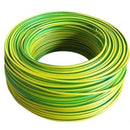 Solarix Insulated 6mm² Yellow And Green Earth Wire 100 Metre Roll - Cable Cross Section 6mm² Cable Sheath Colour Yellow and Green Multi Strand Copper Conductor Material PVC Insulation Material Sold as 100 Metre Per Roll