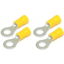 Solarix M6 Insulated Ring Solar PV Terminal Connector Pack of 4-M6 Stud Size 4mm² to 6mm² Solar PV Cable Also Known As A Ring Connector Or Cable Lug Yellow Sleeve Sold As Pack Of 4