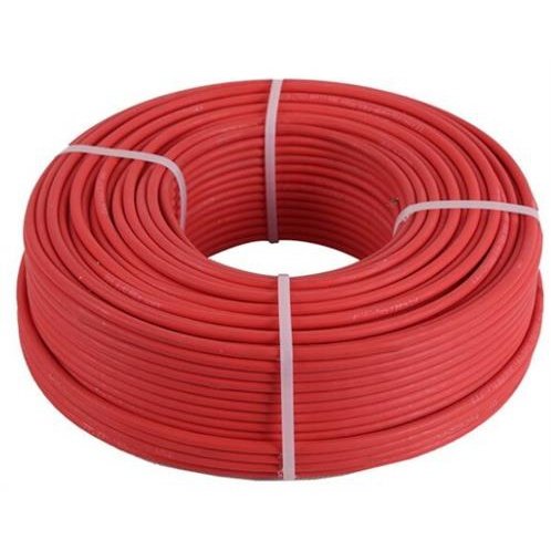 Solarix 6Mm2 Single Core Solar Photovoltaic Pv Cable Red 100 Metre Roll- Designed For Use To Provide Optimal Cable Connection Between Solar Panel Cells And Ac Dc Inverter Or The Mains Dc Cable, Flexible Tinned Copper Conductor With Halogen Free Cross-L...