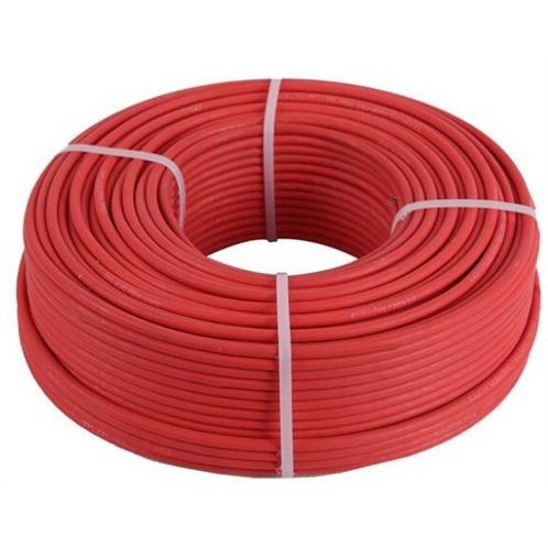 Solarix 6mm2 Single Core Solar Photovoltaic PV Cable Red 100 Metre Roll - Designed For Use To Provide Optimal Cable Connection Between Solar Panel Cells And AC/DC Inverter Or The Mains DC Cable Flexible Tinned Copper Conductor With Halogen Free Cross-L...