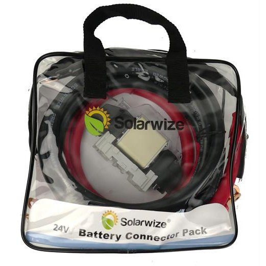 Solarix 24V Battery Connector Cable Kit- Suitable To Use With All 24V Inverters Up To 4000W Rating Kit Includes 1x 160A Fuse 1x Battery Fuse Holder 1x 1 Metre 50mm Cable (Red) 1x 0.3 Metre 50mm Cable (Red) 1x 0.2 Metre 50mm Cable (Black) 1x 1.2 Metre 5...