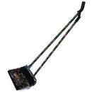 Totally Long Broom and Stand Up Dustpan Set Black Floral Design – 80cm Long Broom Handle Length 70cm Long Dustpan Handle Length - Ideal for Indoor and Outdoor Use No Packaging Out Of Box Failure Warranty
