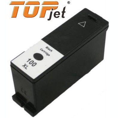 TopJet Generic Replacement Ink Cartridge for Lexmark 100XL LE14N1068BP -Page Yield 500 pages with 5% Coverage for Lexmark S305 / S405 / S505 / S605 / S815 / Pro 205 / Pro 705 / Pro 707 / Pro 805 / Pro 905 - High Yield Black