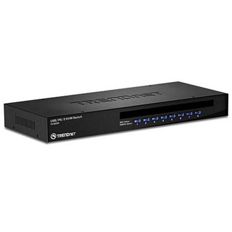 Trendnet (Tk-803R) 8 Port Rack Mount Kvm Switch With Vga And Usb Connection - Supports Both Usb And Ps 2 Connections To Console Port, High Video Quality, Up To 2048 X 1536 Vga Resolution, Plug & Play And Hot-Pluggable, Standard 19” (1U) Rack Mount Design,