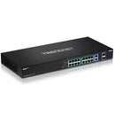 Trendnet 18-Port Gigabit High Power Poe+ Switch, Retail Box, 6 Months Limited Warranty