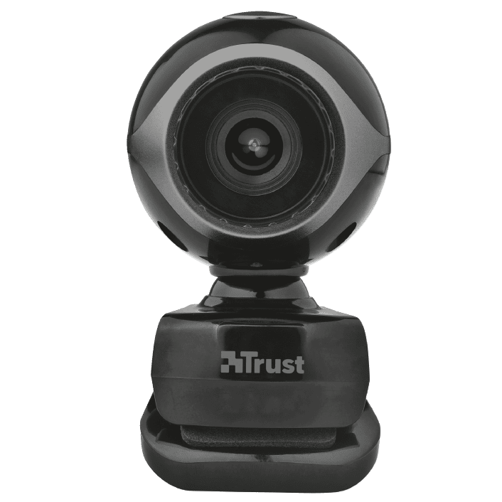 Trust Trs-17003 Exis Webcam - Black Silver, Retail Box , 1 Year Limited Warranty