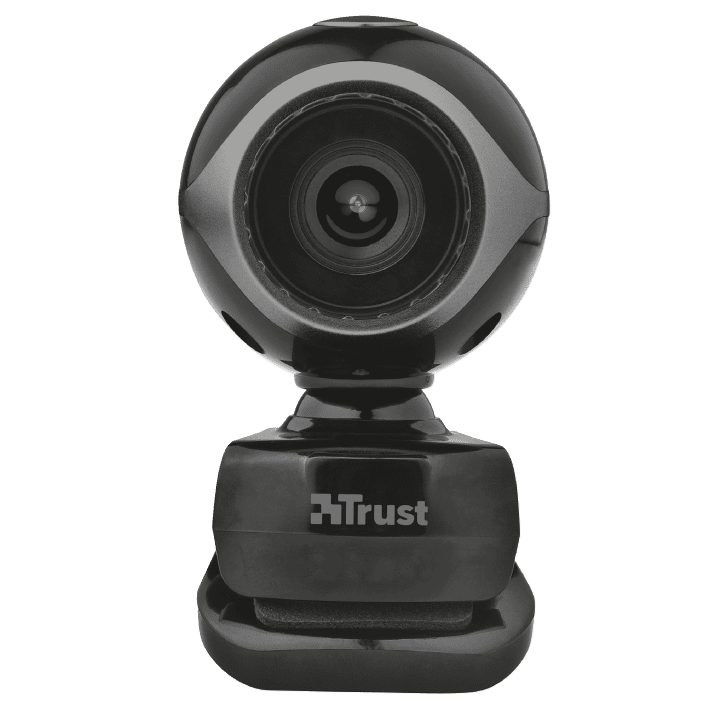 Trust Trs-17003 Exis Webcam - Black Silver 1 Year Limited Warranty