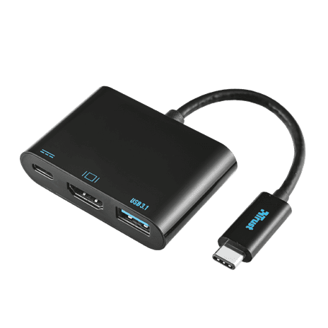 Trust Usb-C Multiport Adapter, Retail Box, Limited Lifetime Warranty