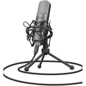 Trust Gxt 242 Lance Streaming Microphone - Usb Connection, Cardioid Pattern, Tripod Stand, Ideal For Podcasts, Vlogs, Music Streaming