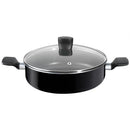 Tefal Extra (B3017112) 26Cm Shallow Pan + Glass Lid - Thermo-Spot System Is Your Secret Weapon For The Ideal Temperature To Start Cooking, Producing Impeccable Results With Total Ease, The New Easy-Cleaning Powerglide Coating Provides Longer Extra Glid...